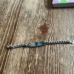 Stainless and chrome unused MEDICAL condition or allergy bracelet.